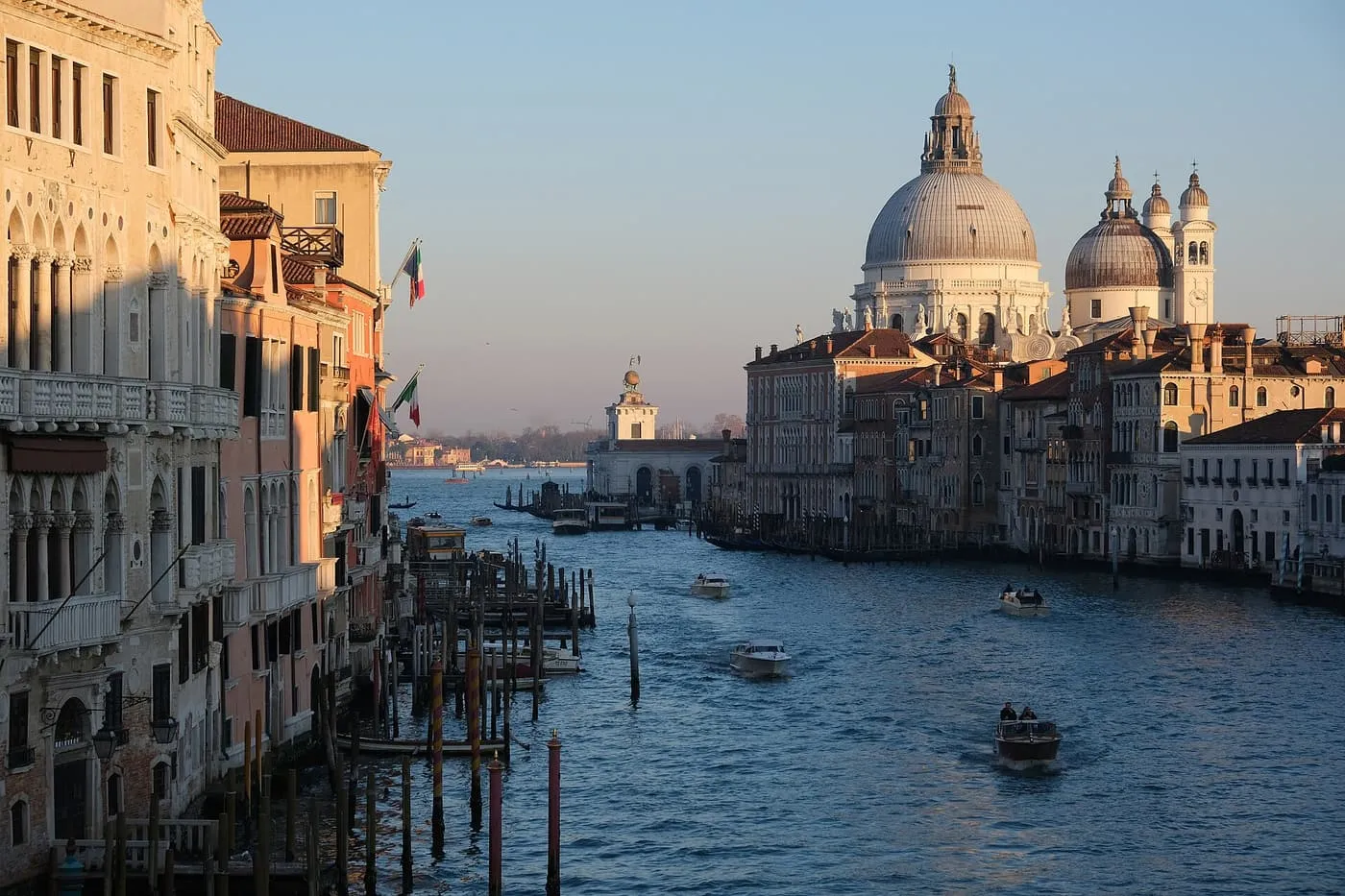 The Grand Canal from the Accademia Bridge, with Santa Maria della Salute and Punta della Dogana at the far end